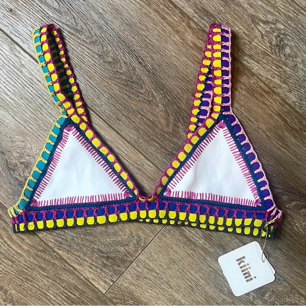 KIINI HANDMADE YAZ CROCHET TRIANGLE BIKINI TOP **NWT**
